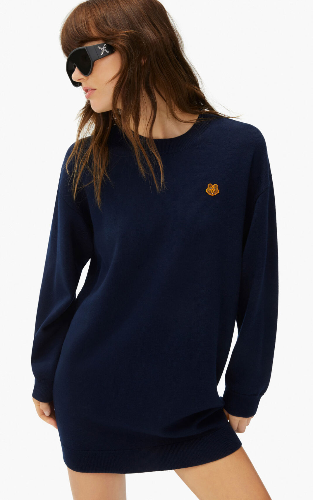 Kenzo 虎 Crest jumper ワンピース レディース 青 黒 - QFPJSR714